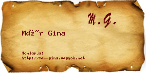 Már Gina névjegykártya